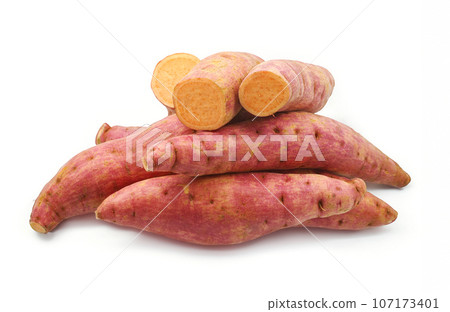 Sweet potato isolated on white background 107173401