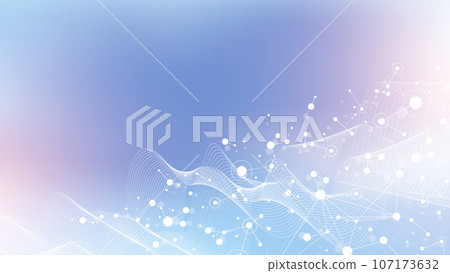 Global network connection concept. Social network communication in the global business concept. Big data visualization. Internet technology illustration. 107173632