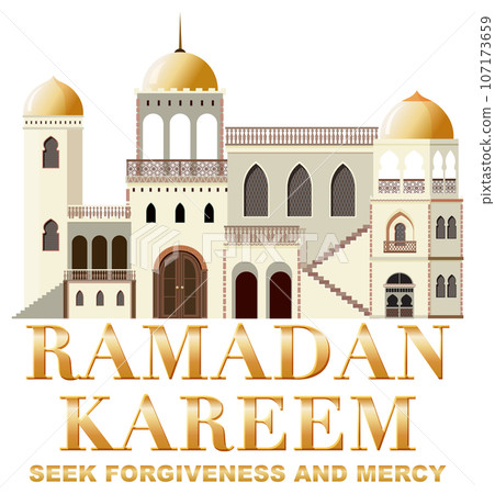 Ramadan Kareem Poster Vector Ramadan Kareem Poster Vector 107173659