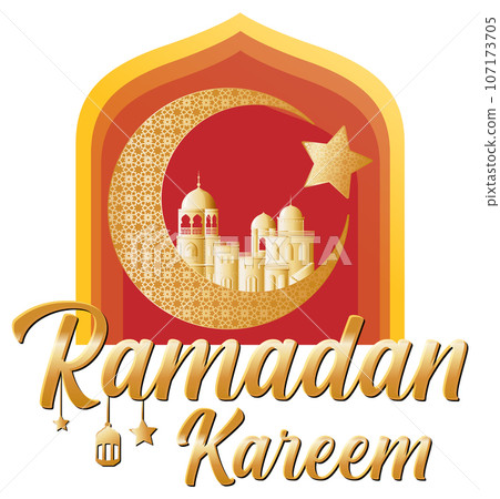 Ramadan Kareem Poster Vector Ramadan Kareem Poster Vector 107173705