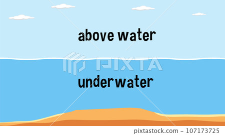 Above Water and Underwater Concept Above Water and Underwater Concept 107173725