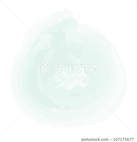 Watercolor pastel brush stroke round icon. Watercolor stain. Decorative abstract geometric element. 107175677