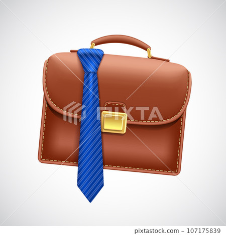 Briefcase or suitcase with a tie 107175839