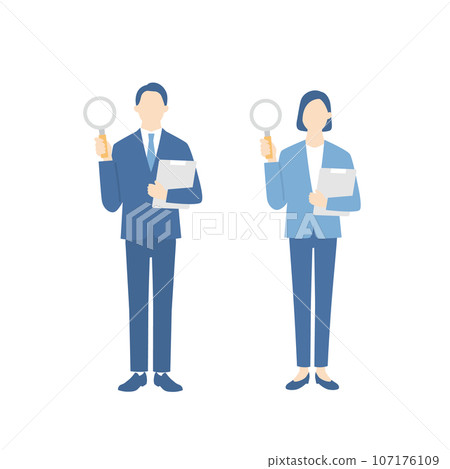 商務人士用放大鏡評估 商務人士用放大鏡評估 107176109