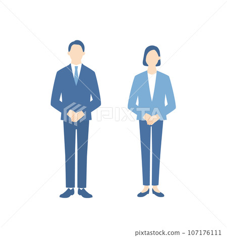 A business person who welcomes you with folded hands 107176111