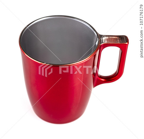 Simple red tea mug isolated on white background Simple red tea mug isolated on white background 107176179