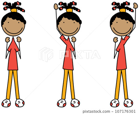 Happy kid exercises Happy kid exercises 107176301