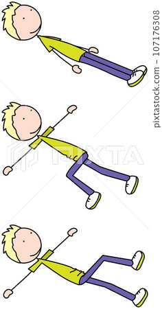 Happy kid exercises 107176308