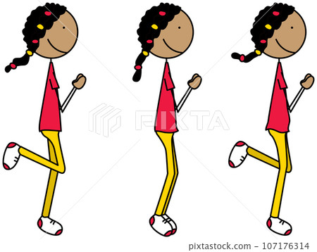 Happy kid exercises 107176314