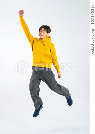 Jumping boy (cutout PNG also available! See author link) 107176353