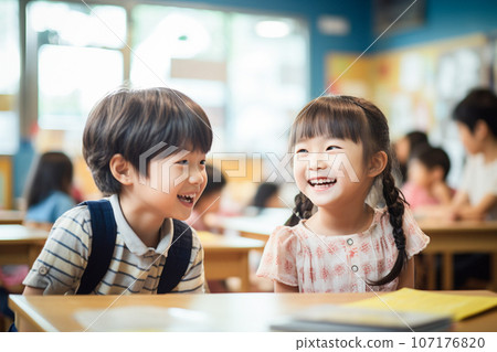 smiling children in the classroom 107176820