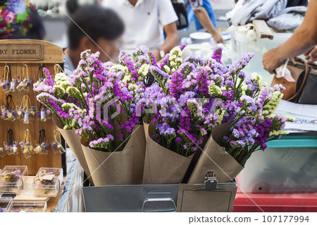 Bouquet colorful flowers Limonium or Statice Bouquet colorful flowers Limonium or Statice 107177994
