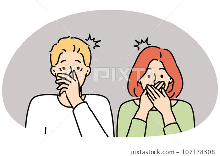 Shocked couple stunned by unbelievable news 107178308