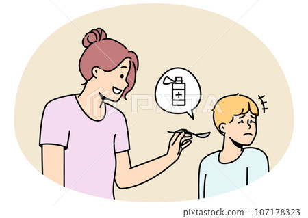 Mother giving child meds 107178323