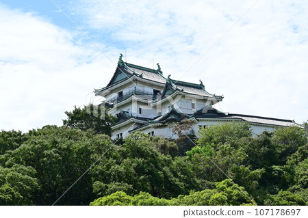 從二之丸背面看到的和歌山城 107178697