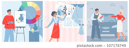 Color Palette Composition Set 107178749