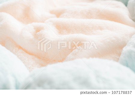pastel colored fur fabric 107178837