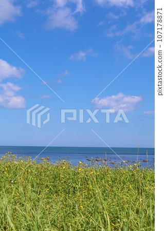 夏天,在北海道宗谷地區的筆直道路上行駛時,我遇到了伸入鄂霍次克海的千疊岩。夏天到了海邊你會想到什麼? 夏天,在北海道宗谷地區的筆直道路上行駛時,我遇到了伸入鄂霍次克海的千疊岩。夏天到了海邊你會想到什麼? 107178871