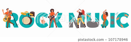 Rock Music Text 107178946