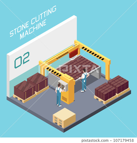 Marble Factory Isometric 107179458