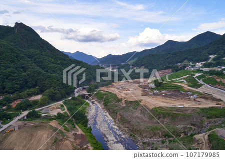 Gunma Prefecture, Azuma River under construction of Yamba Dam Gunma Prefecture, Azuma River under construction of Yamba Dam 107179985