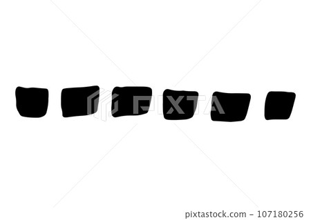 Vector grunge strokes brush. Black square stain 107180256