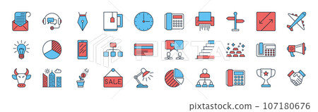 Set vector business, banking and finance icons Set vector business, banking and finance icons 107180676