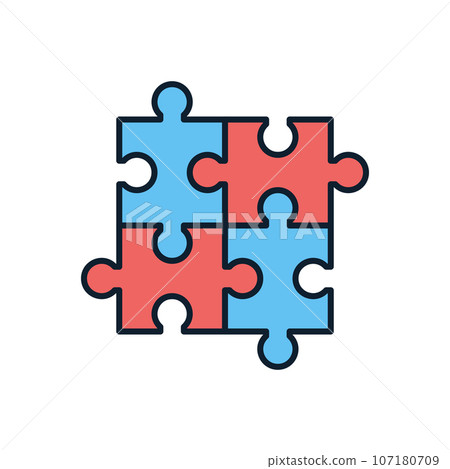 Puzzle related vector icon 107180709