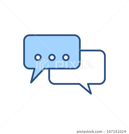 Speech Bubble Flat related vector icon 107181024