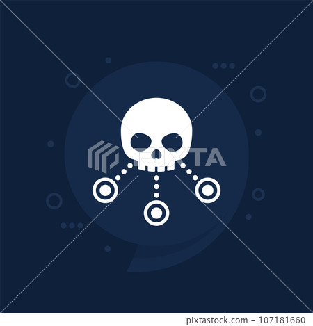 malware, computer virus icon, vector malware, computer virus icon, vector 107181660