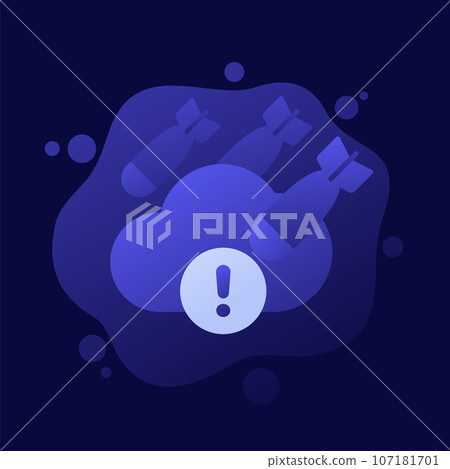 Hosting under DDoS attack icon, vector design 107181701