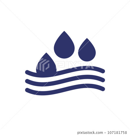 Absorption icon on white, absorb water vector 107181758