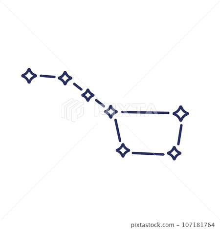big dipper constellation line icon big dipper constellation line icon 107181764