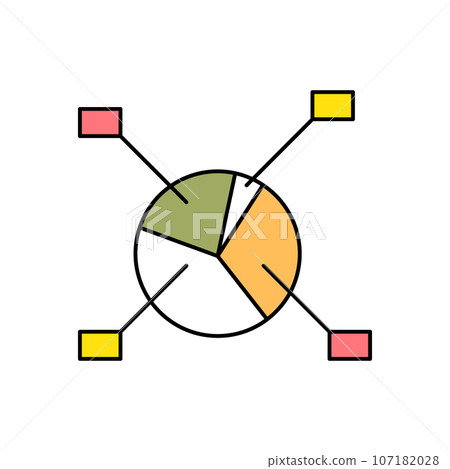 Pie Chart Colorful Diagram Infographic Concept Color Thin Line for Presentation, Statistics Information and Report. Vector illustration Pie Chart Colorful Diagram Infographic Concept Color Thin Line for Presentation, Statistics Information and Report. Vector illustration 107182028