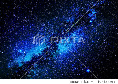 Summer night looking up at the starry sky of the Great Triangle and the Milky Way Summer night looking up at the starry sky of the Great Triangle and the Milky Way 107182864