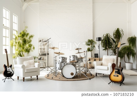 Interior music practice room, Generate with ai 107183210