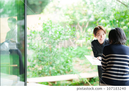 Restaurant terrace seats 107183240