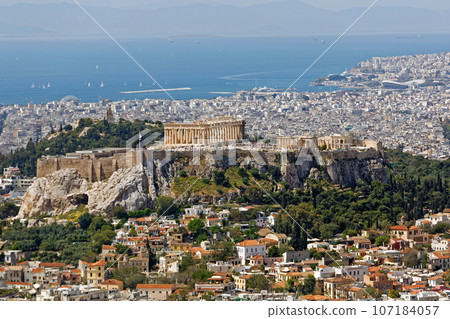 Acropolis Landmark Athens Greece Acropolis Landmark Athens Greece 107184057