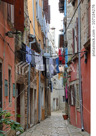 Clothesline Over Street 107184276