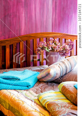 Purple bedroom Purple bedroom 107184721
