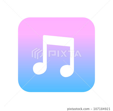 Cute gradation music note mark Cute gradation music note mark 107184921