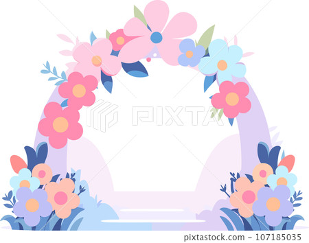 Hand Drawn Bouquet of flowers in a wedding concept in flat style Hand Drawn Bouquet of flowers in a wedding concept in flat style 107185035