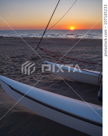 the city of De Haan at the belbian north sea coast 107185233