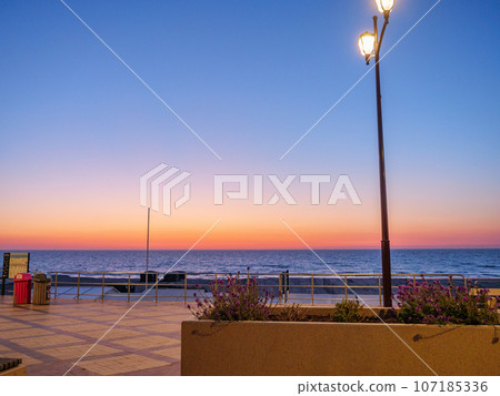 the city of De Haan at the belgian north sea coast 107185336