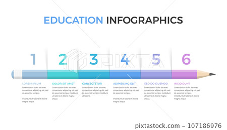 Infographic Template with Pencil Infographic Template with Pencil 107186976