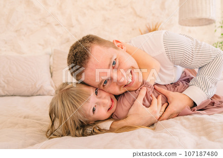 father with daughter having fun father with daughter having fun 107187480