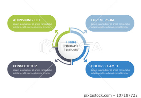 Circle Diagram with Four Elements Circle Diagram with Four Elements 107187722