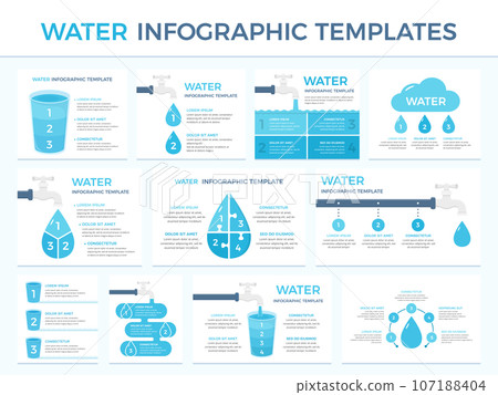 Water Infographics Templates 107188404