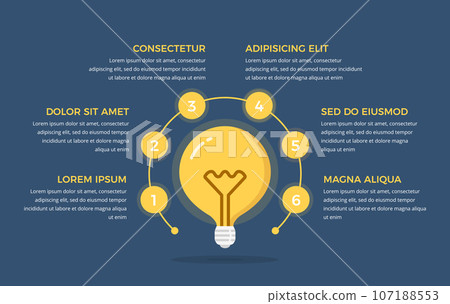 Infographic Template with Bulb Infographic Template with Bulb 107188553