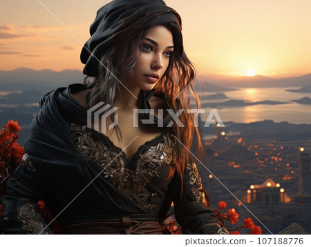 Crucifixion of African Jesus Christ on the cross AI Crucifixion of African Jesus Christ on the cross AI 107188776